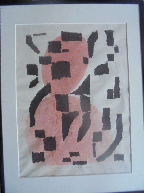 De Ploeg - Jan Jordens - man (sneeuwpop), Ophalen, Papier/karton, Collage, Figuren