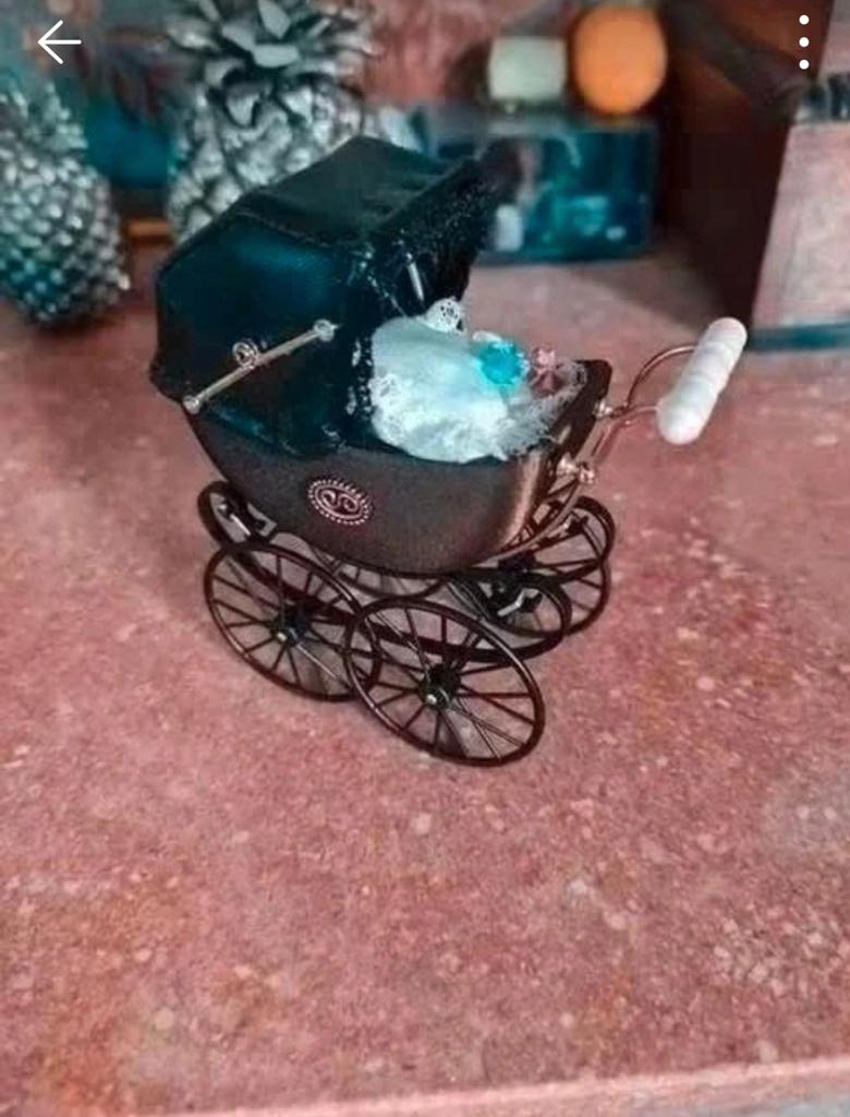 Heidi Ott Kinderwagen Miniatuur - Poppenhuis Item, Ophalen of Verzenden, Poppenhuis