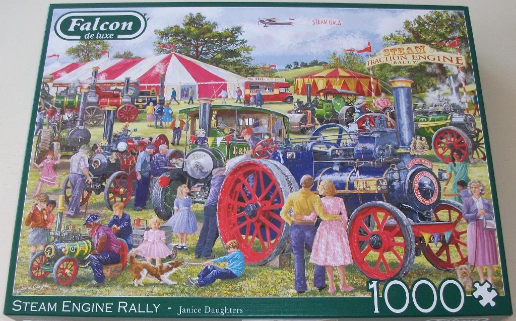 Puzzel *** STEAM ENGINE RALLY *** 1000 stukjes Falcon DeLuxe, Ophalen of Verzenden, 500 t/m 1500 stukjes, Zo goed als nieuw, Legpuzzel