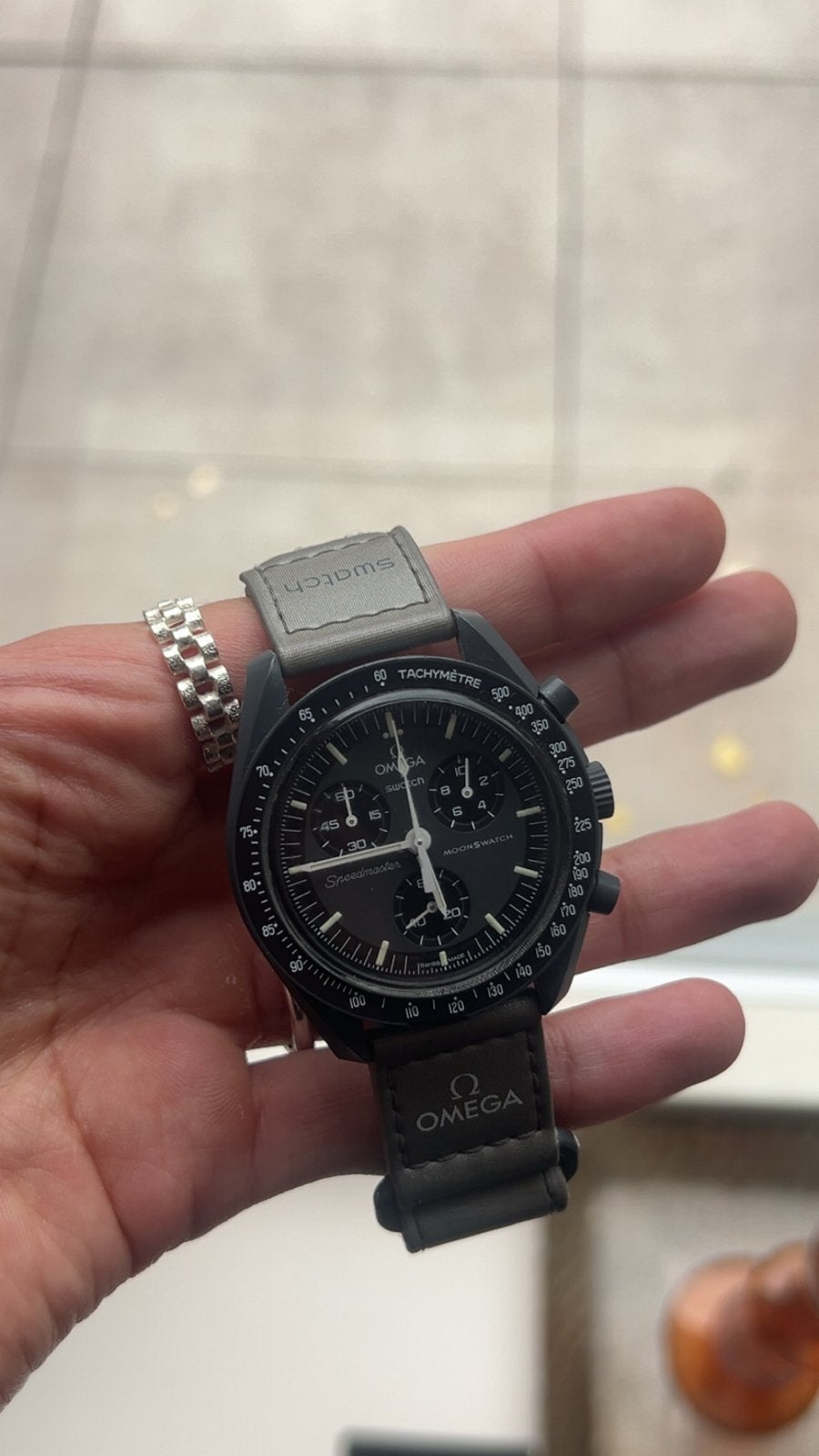 Omega x Swatch Speedmaster MoonSwatch Mission to Mercury, Sieraden, Tassen en Uiterlijk, Horloges | Dames, Kunststof, Polshorloge