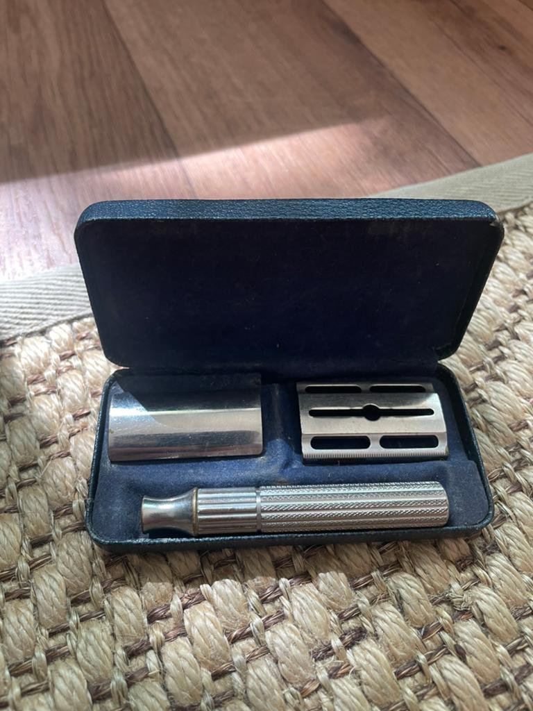 Gillette fat handle scheermesje jaren 1950, Antiek en Kunst, Ophalen of Verzenden