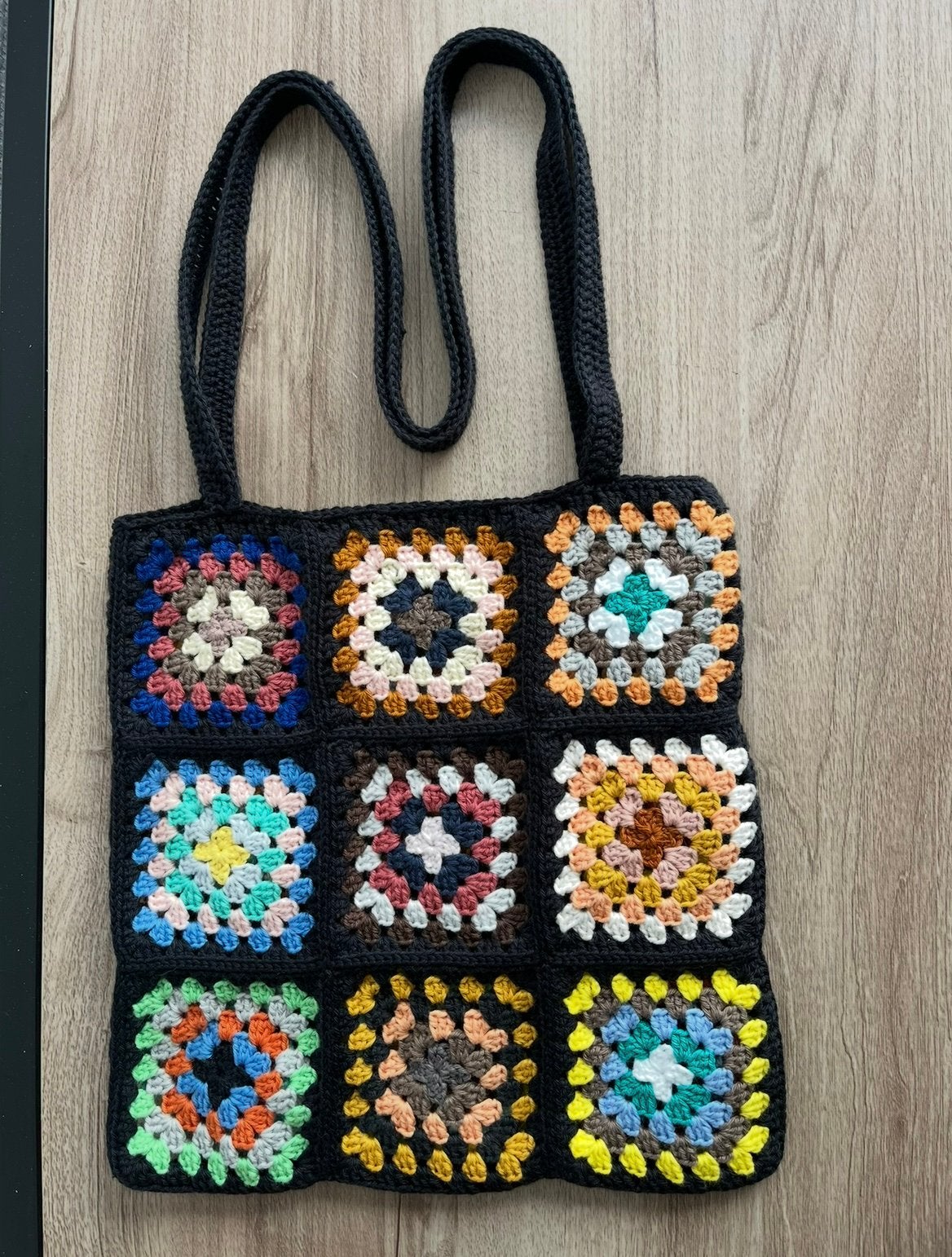 Nieuwe gehaakte Granny Square tas, Ophalen of Verzenden, Nieuw, Overige kleuren, Schoudertasje