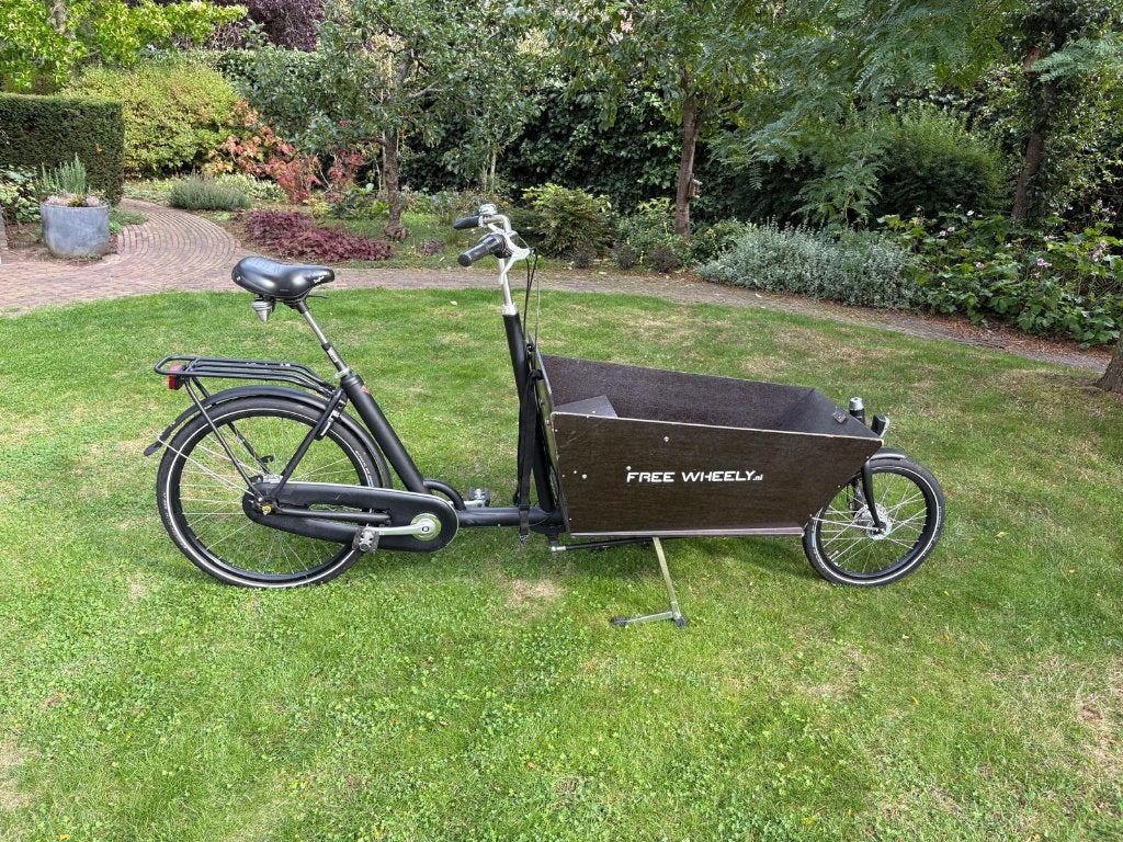 Bakfiets incl regenhuif en dekje, Gebruikt, 2 kinderen, Trommelrem, Ophalen