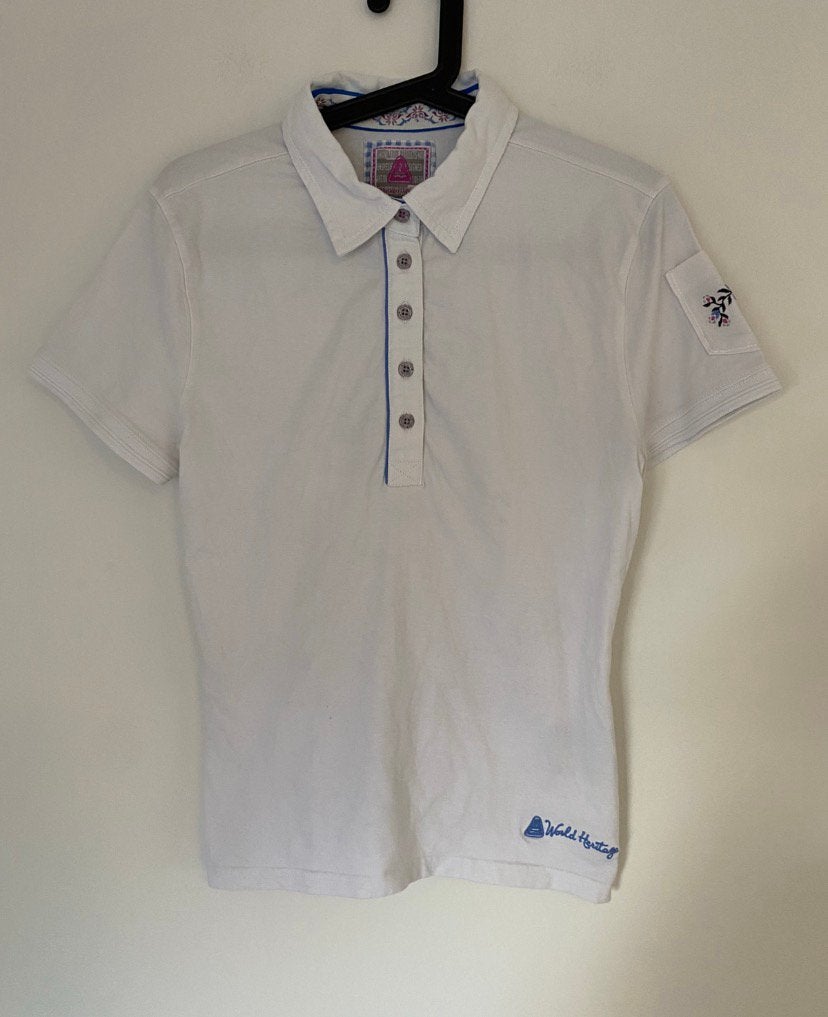 Human nature polo dames shirt wit, maat L, Verzenden, Wit, Maat 42/44 (L), Zo goed als nieuw