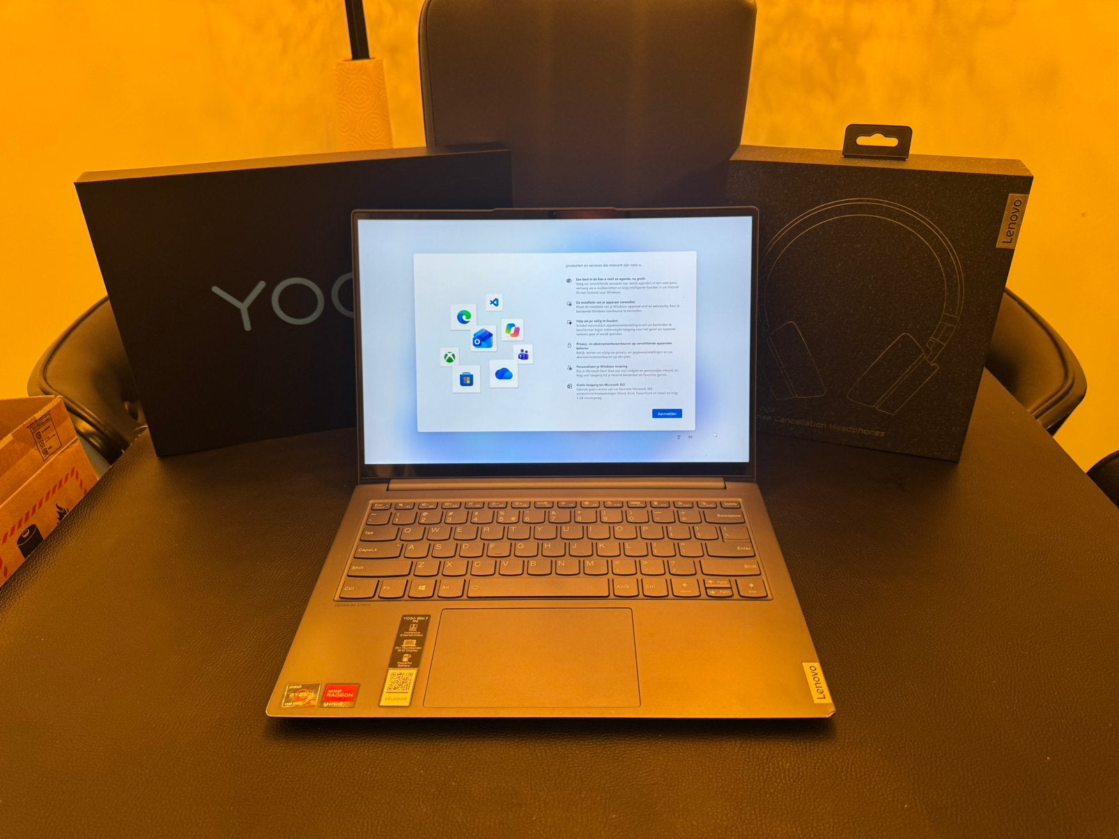 Lenovo Yoga Slim 7 Pro 14” + Koptelefoon & Hoes, Computers en Software, Windows Laptops, 2 tot 3 Ghz, Qwerty, 14 inch, Ophalen of Verzenden