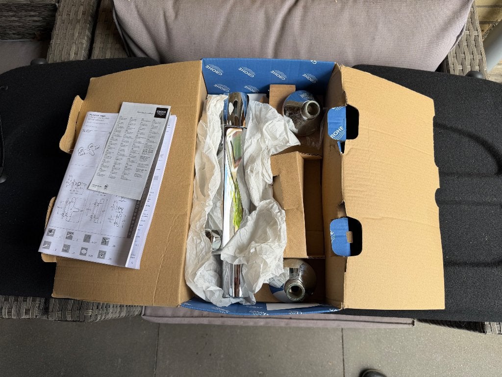 Grohe thermostaatkraan voor douche in chroom, Doe-het-zelf en Verbouw, Sanitair, Ophalen, Gebruikt, Chroom, Douche