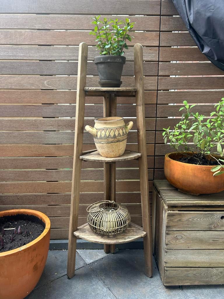 Houten plantenrek, Gebruikt, Balkon, Minder dan 60 cm, Ophalen of Verzenden