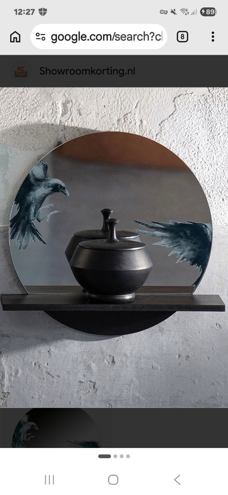bepure home raven spiegel nieuw, Minder dan 50 cm, Rond, Nieuw, Ophalen of Verzenden