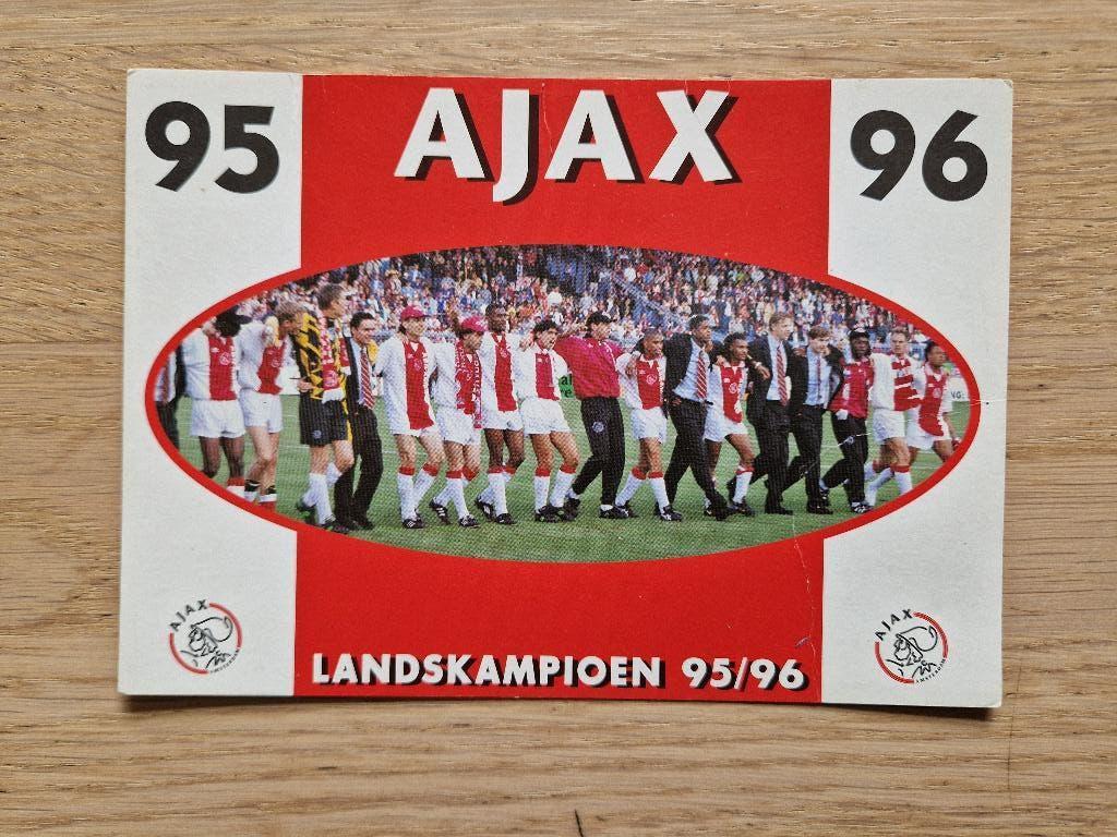 Ajax  Landskampioen  95 / 96, Verzamelen, Ophalen of Verzenden, Gebruikt, Ajax, Spelerskaart