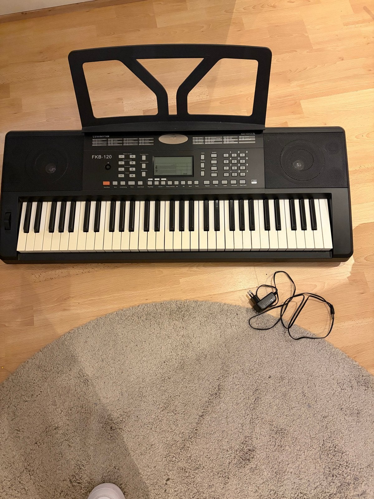 Fazley FKB-120 Keyboard met standaard en adapter, Met standaard, Ophalen, Overige merken, 61 toetsen