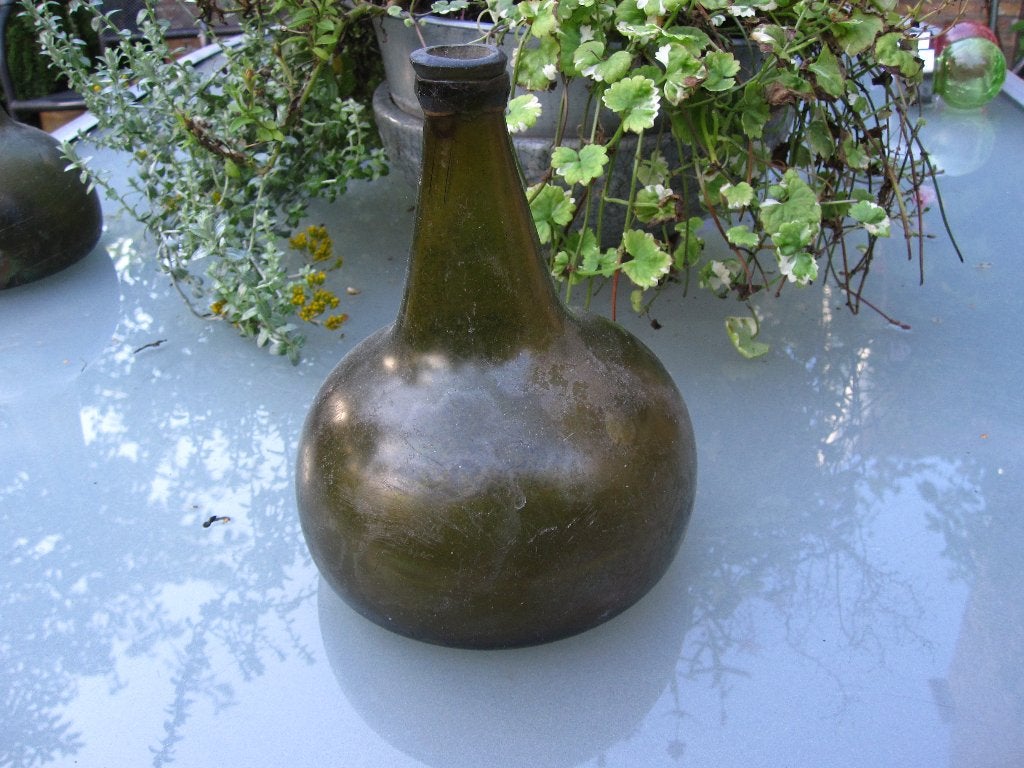 Dutch " Onion '' bottle ( Kattekop ) eerste kwart 1700, Antiek en Kunst, Ophalen