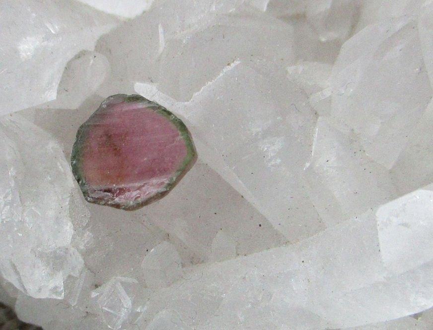 Toermalijn watermeloen - ruw - ringsteen, Sieraden, Tassen en Uiterlijk, Edelstenen, Ophalen of Verzenden, Nieuw