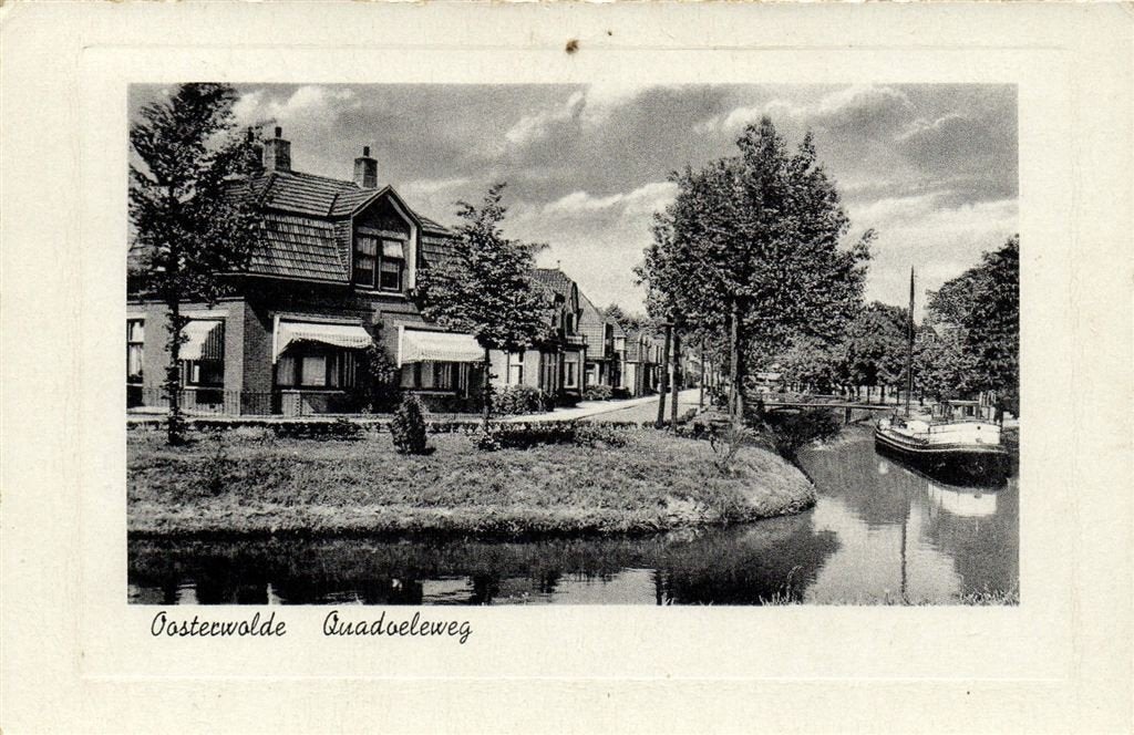 Oosterwolde - Quadoeleweg - B-keus - 1941 gelopen, Verzamelen, Ansichtkaarten | Nederland, Ophalen of Verzenden, 1940 tot 1960