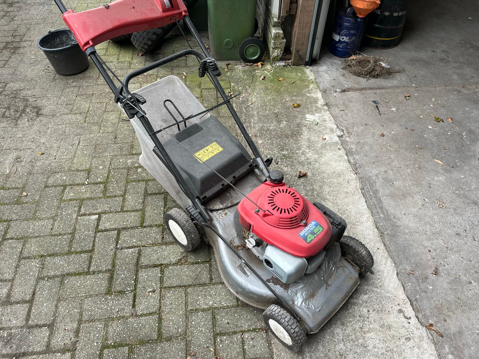 Honda grasmaaier 4.5 pk - Benzine, Tuin en Terras, Ophalen, Cirkelmaaier, Gebruikt, 40 t/m 49 cm
