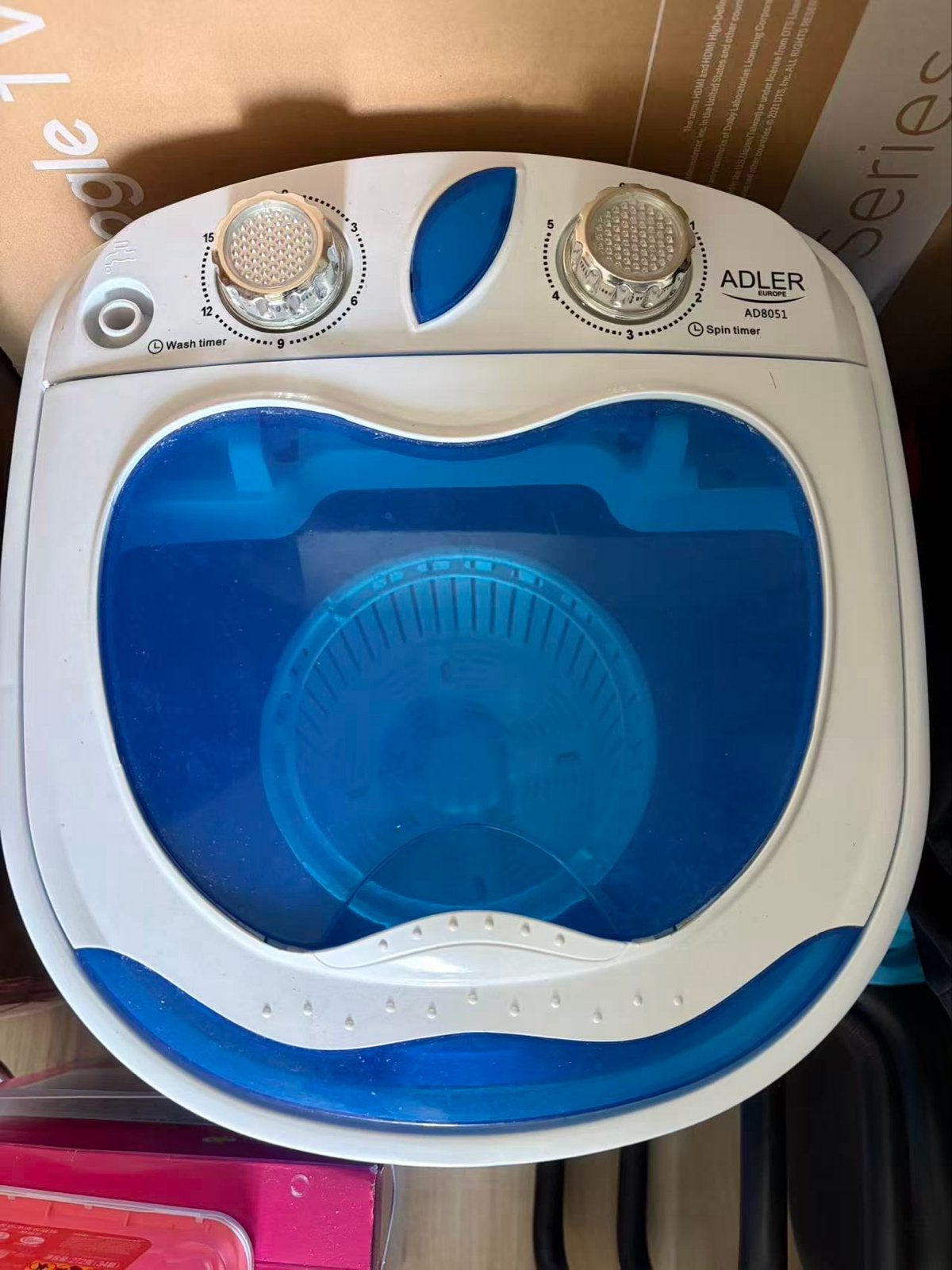 Adler AD8051 Mini Wasmachine - Compact en Draagbaar, Ophalen, Minder dan 1200 toeren, Minder dan 85 cm, Minder dan 4 kg