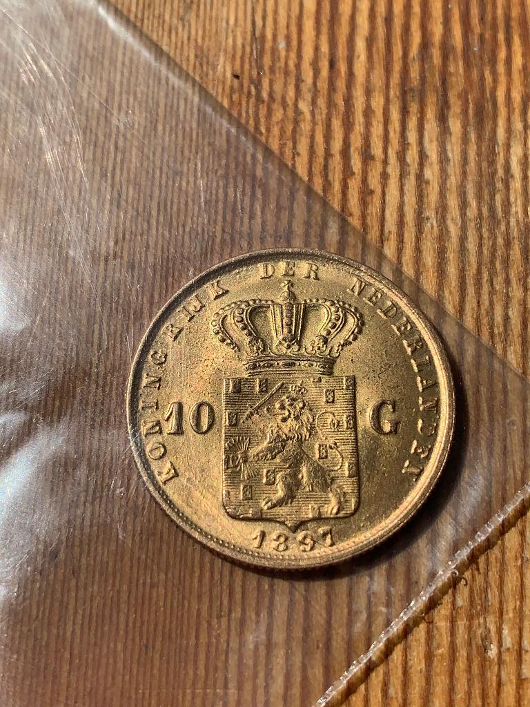 Gouden tientje 1897, Ophalen, Goud, Koningin Wilhelmina, Losse munt