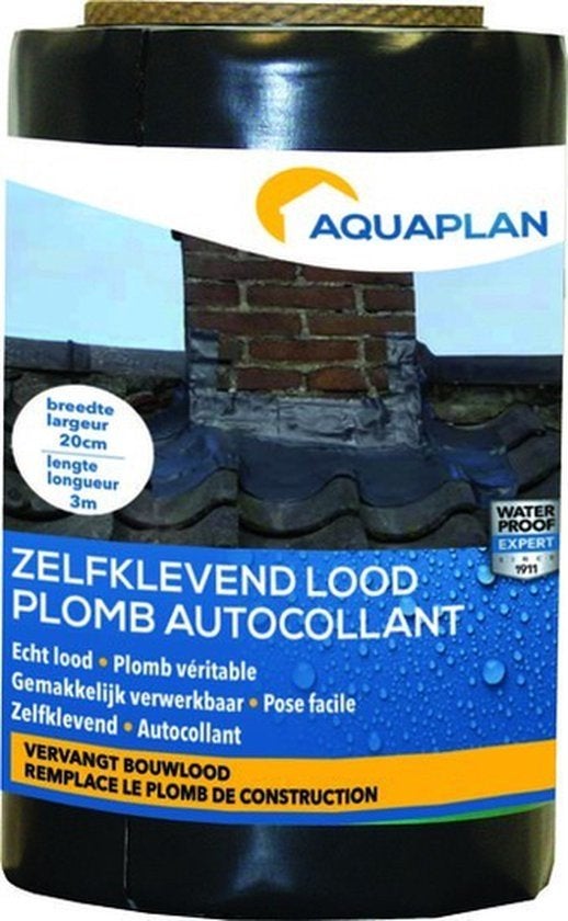 Aquaplan Zelfklevend Lood - 20cm x 3m, 50% van Gamma-prijs, Overige materialen, Zwart, Overige typen, Nieuw