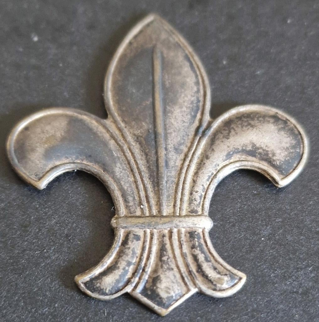 Antieke Fleur de lis broche, Ophalen of Verzenden, Overige materialen, Broche