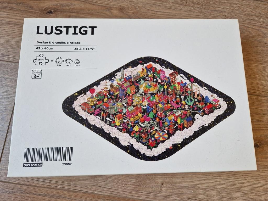 Lustigt puzzel 211 stukjes, Ophalen of Verzenden, Minder dan 500 stukjes, Zo goed als nieuw, Legpuzzel