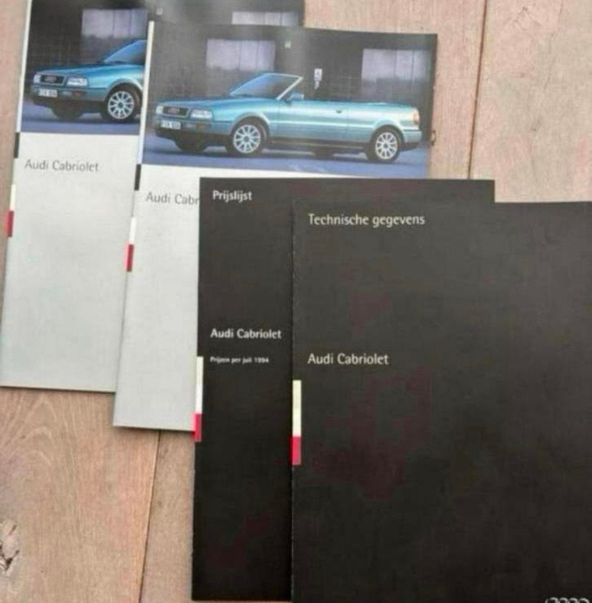 Unieke Audi Cabriolet 1994, folder, prijslijst en technisch, Ophalen of Verzenden, Gelezen, Audi