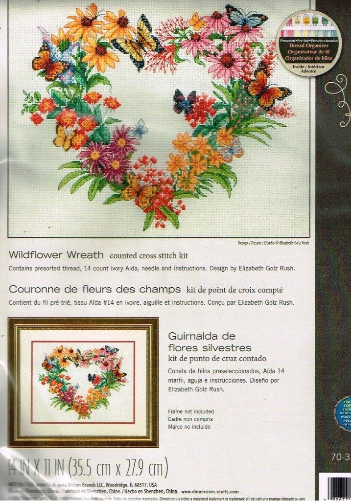 Cado aanbieding dimensions borduurpakket, WILDFLOWER WREATH, Ophalen of Verzenden, Nieuw, Handborduren, Borduurpakket