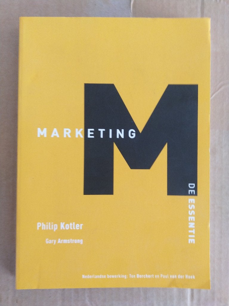 Marketing, De Essentie, Ophalen of Verzenden, Alpha, Zo goed als nieuw, HBO