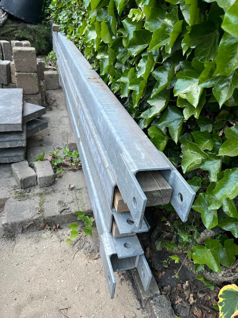 Gegalvaniseerde kokerprofielen - 90x90x5 Lengte 4,7 meter, Ophalen, Nieuw, IJzer
