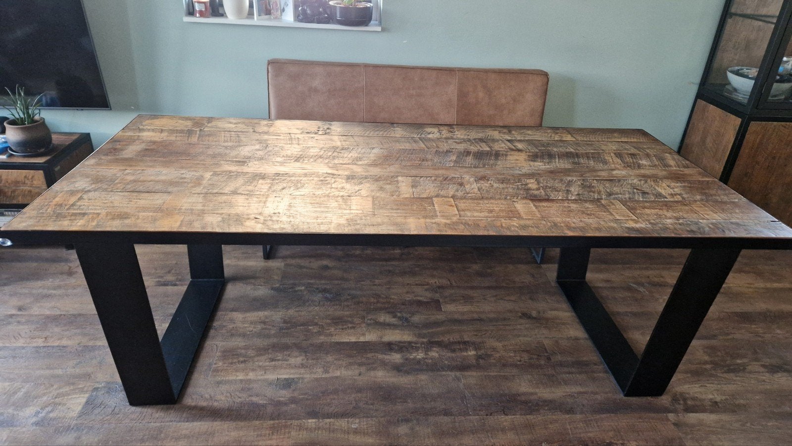 Eettafel heritage 220cm  100cm, Huis en Inrichting, Tafels | Eettafels, Ophalen, 100 tot 150 cm, Teakhout, 200 cm of meer