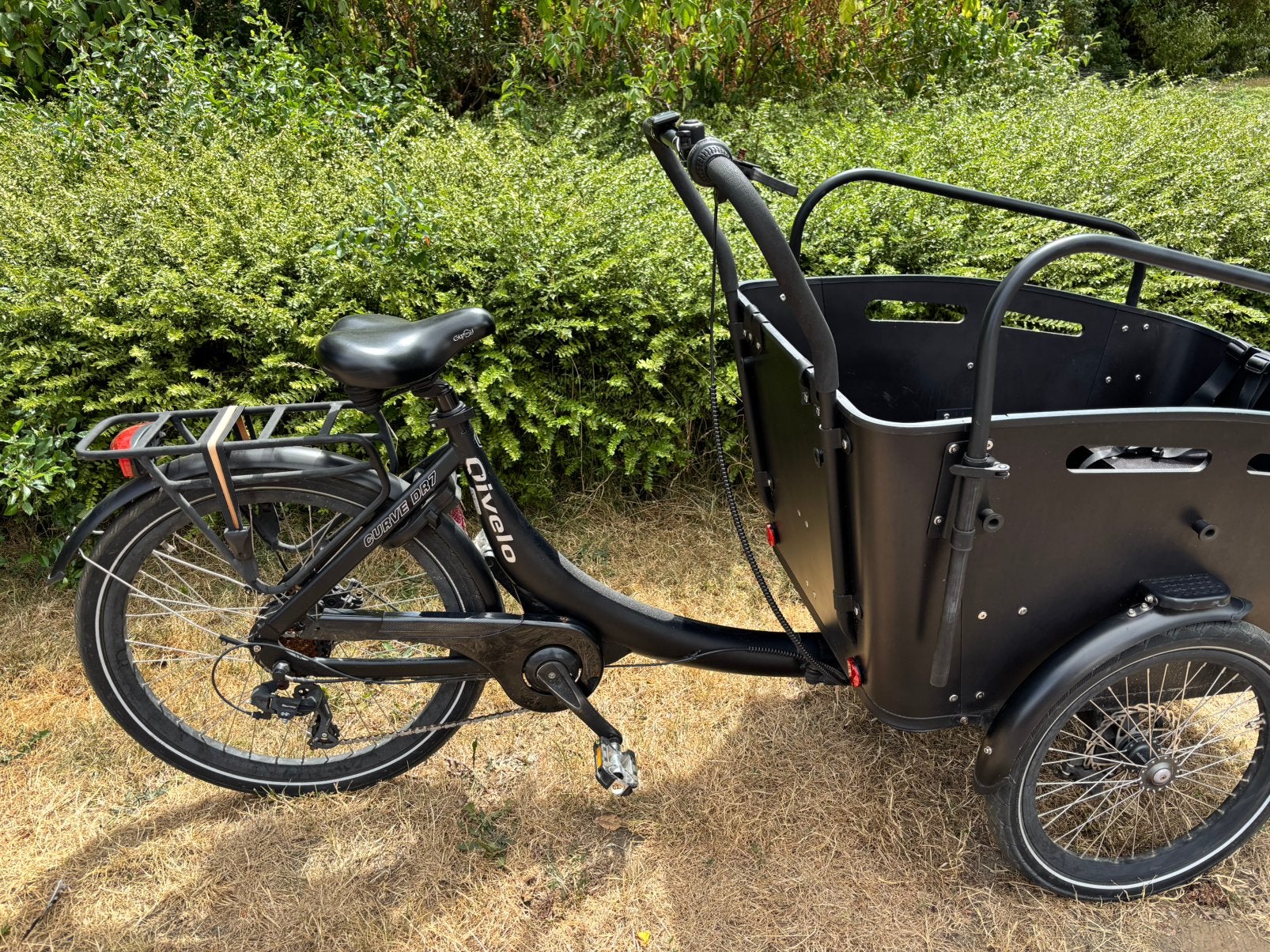 Qivelo Curve DR7 elektrische driewieler bakfiets, 4 kinderen of meer, Gebruikt, Huif, Ophalen