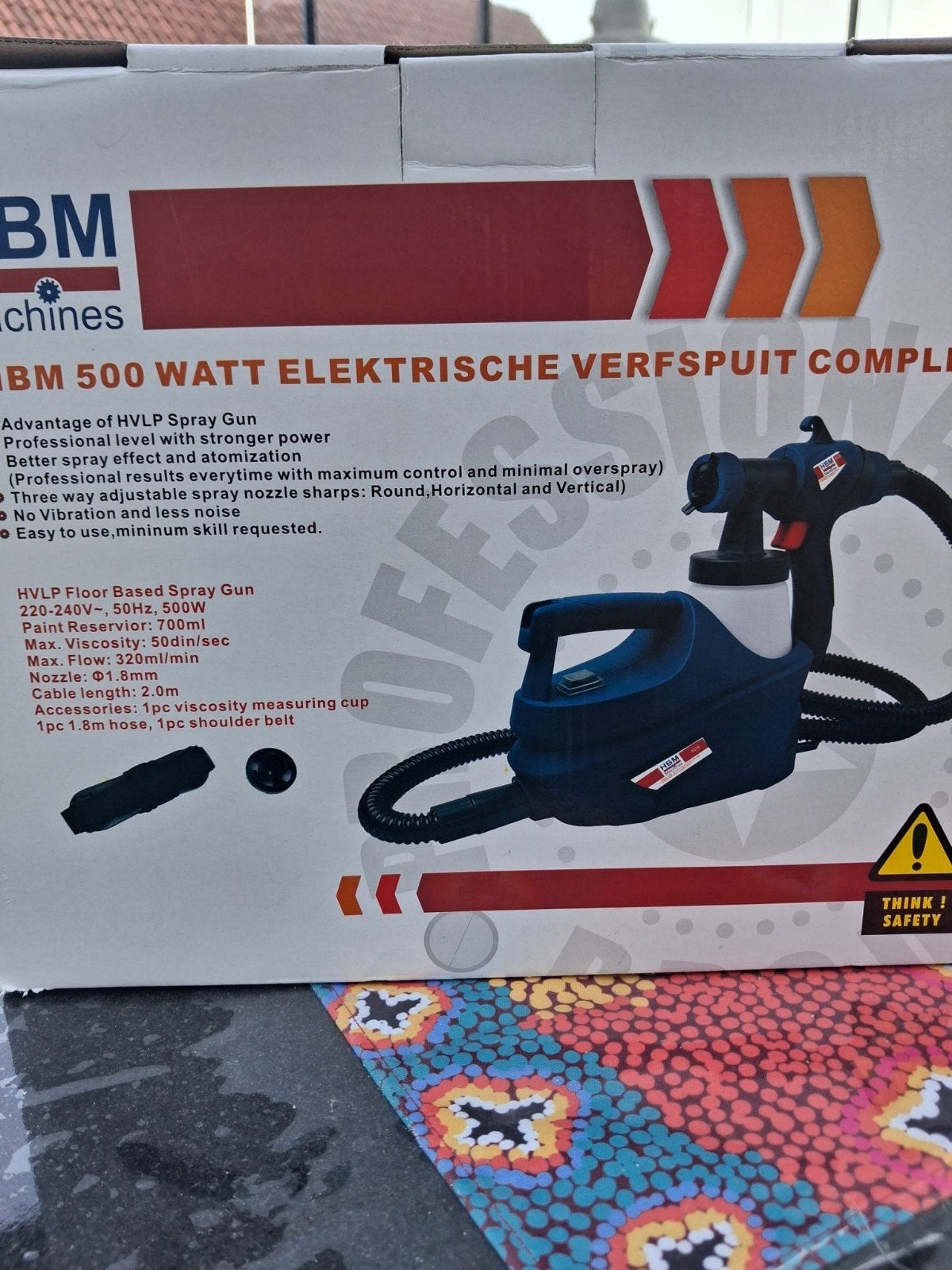 Nieuwe IBM 500 Watt Elektrische Verfspuit - Nooit Gebruikt, Doe-het-zelf en Verbouw, Ophalen of Verzenden