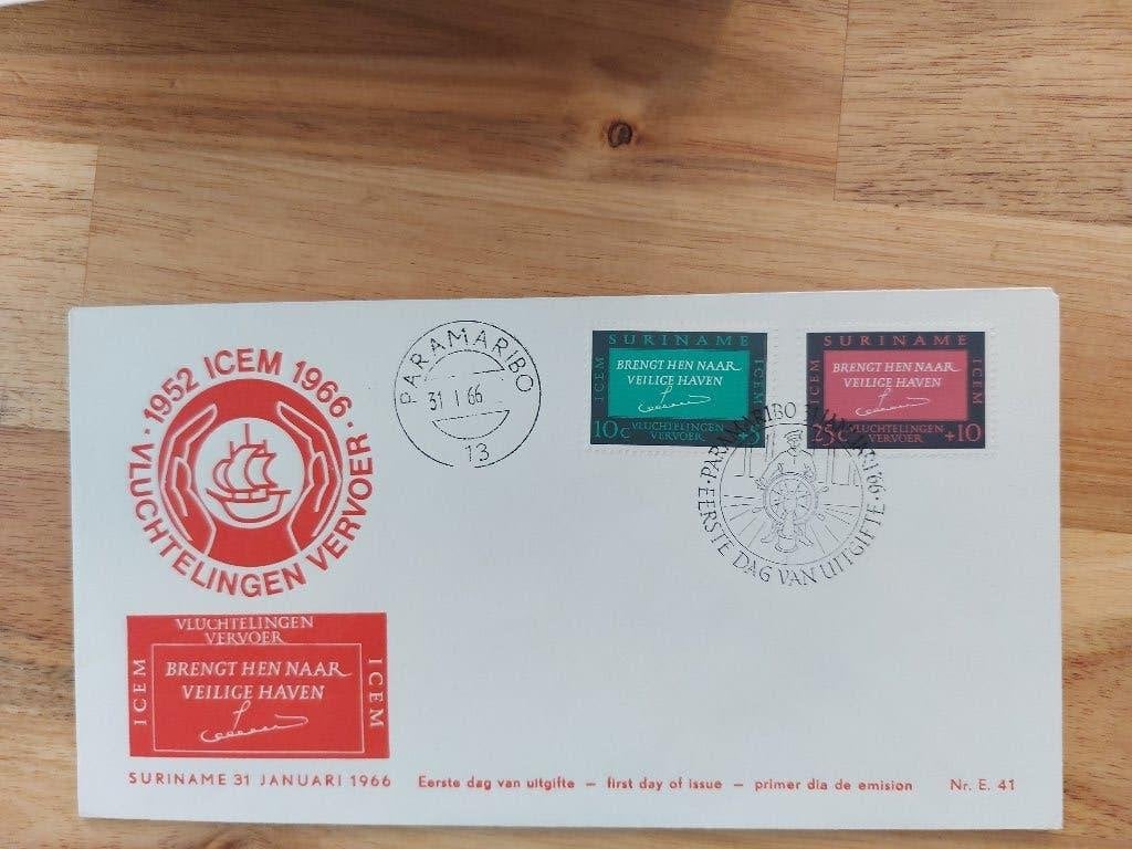 Suriname FDC E41ca Blanco, Ophalen of Verzenden, Onbeschreven, Rest van de wereld