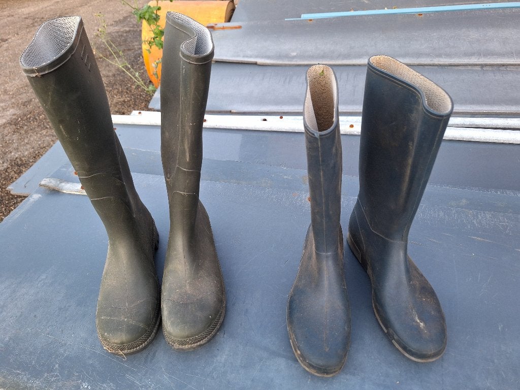 2 paar rubber laarzen, Overige merken, Gebruikt, Dames, Ophalen of Verzenden