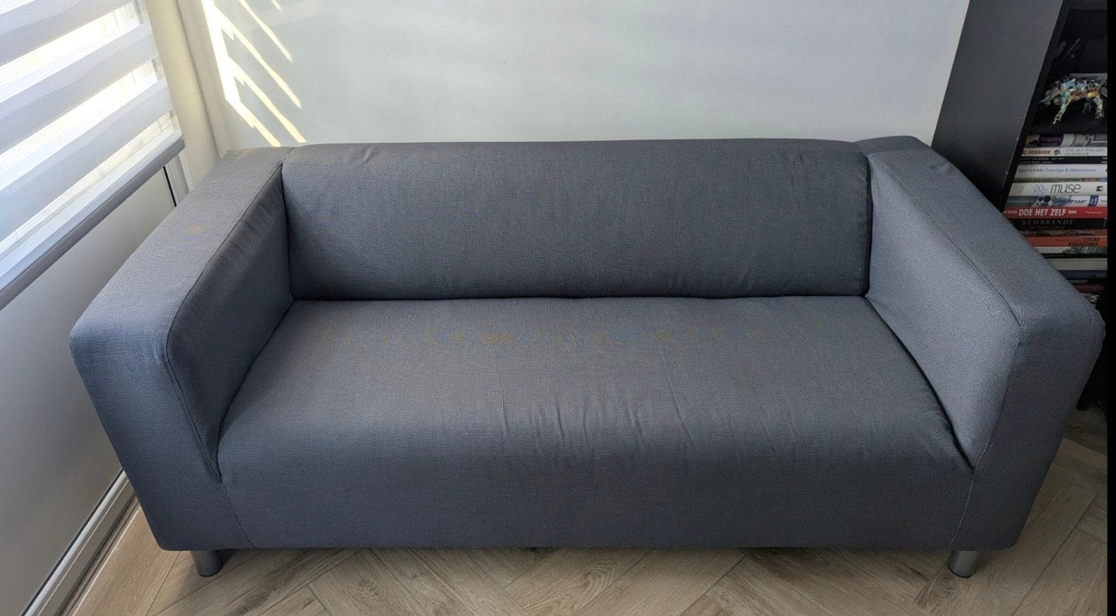 Ikea Klippan tweezitsbank grijs, Gebruikt, 150 tot 200 cm, Tweepersoons, 75 tot 100 cm