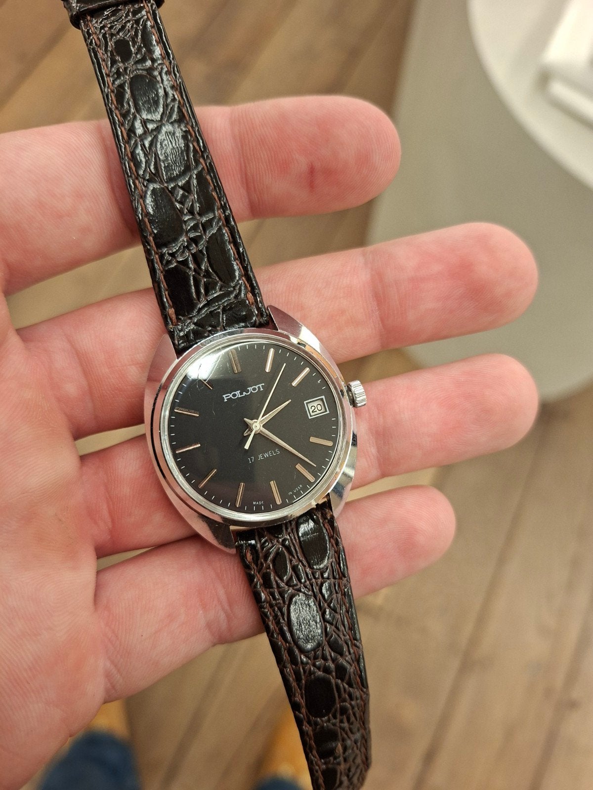 Mooie Poljot horloge 17 jewels, loopt goed!, Ophalen of Verzenden