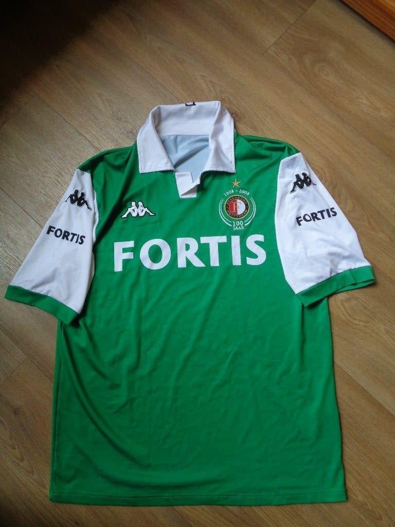 Feyenoord Shirt 100 1908 2008 Jaar Maat L Fortis, Maat L, Ophalen, Zo goed als nieuw, Shirt