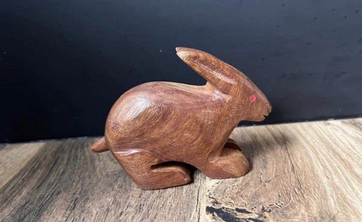 Houten Konijn Beeldje, Ophalen of Verzenden, Zo goed als nieuw, Dier