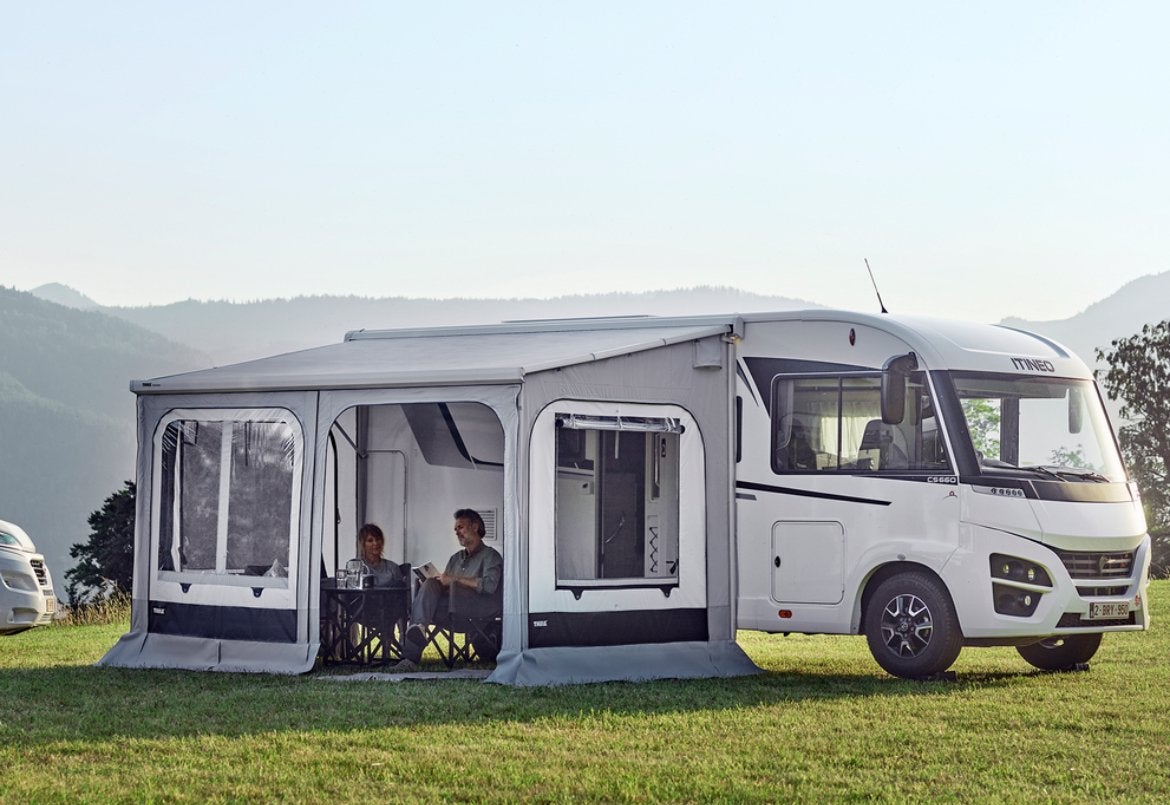 Thule panorama luifel tent voor Omnistor 6300 4,00 m maat M, Ophalen, Zo goed als nieuw