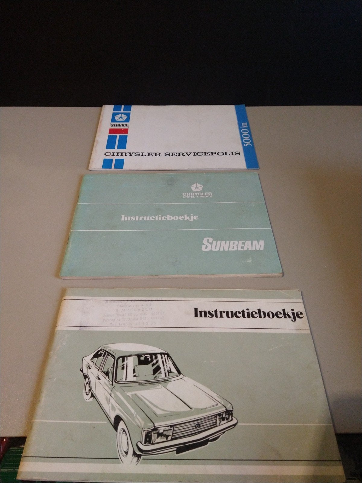 Chrysler Sunbeam Instructieboekjes & Servicepolis, Ophalen of Verzenden
