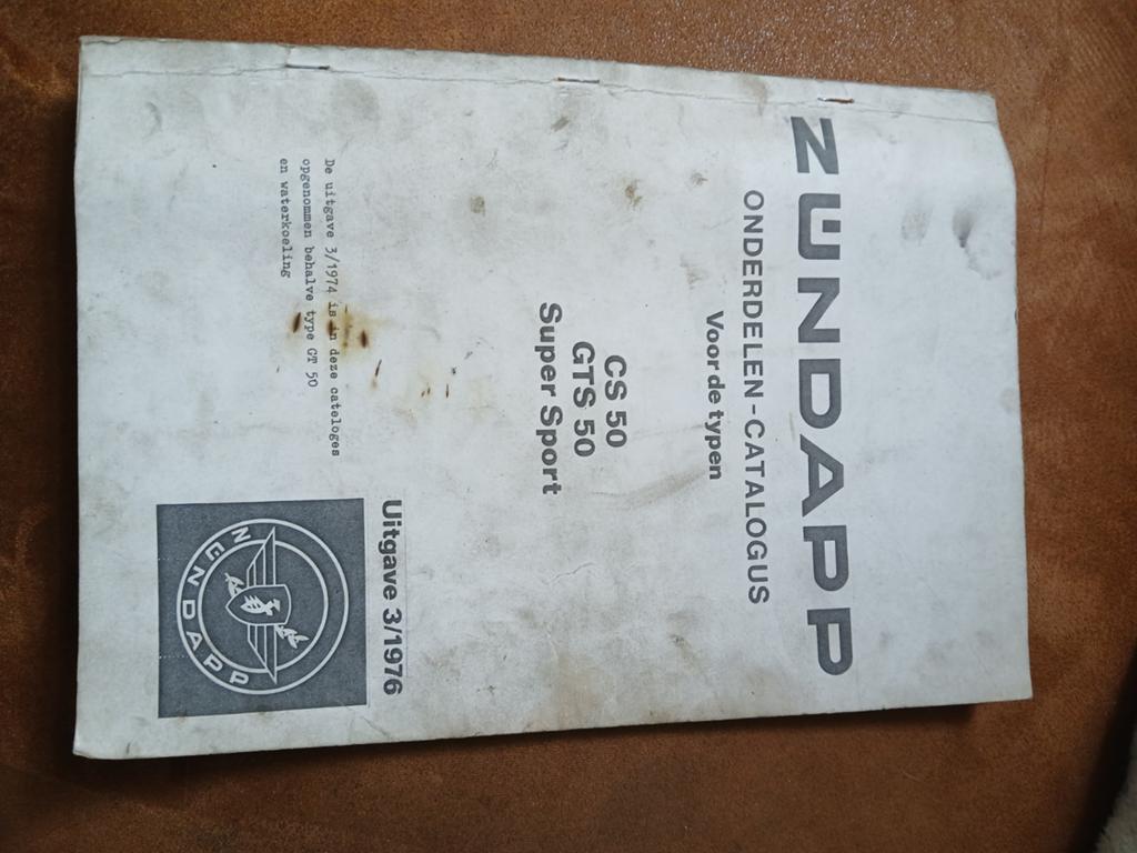 Zundapp Onderdelencatalogus - Diverse Modellen, Fietsen en Brommers, Ophalen of Verzenden, Gebruikt, Overige typen