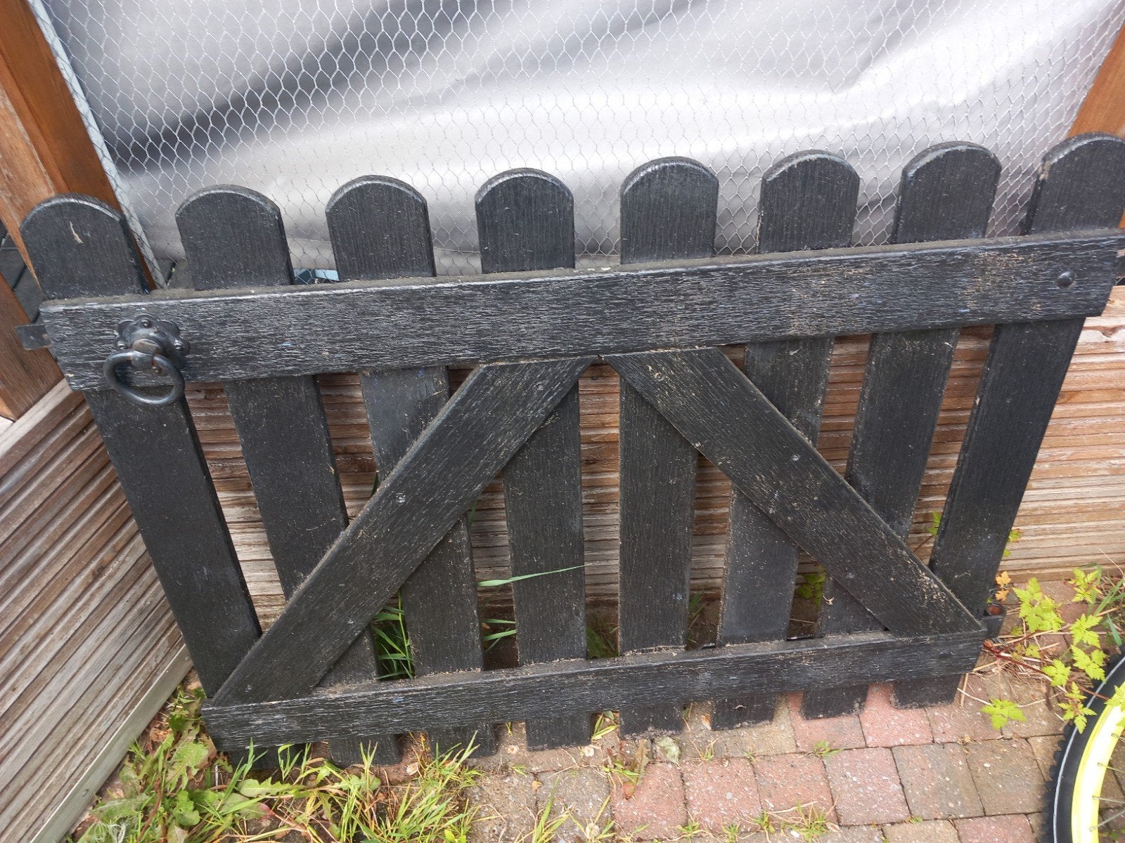 Zwarte tuindeur, Ophalen of Verzenden, Hout, Tuinhek