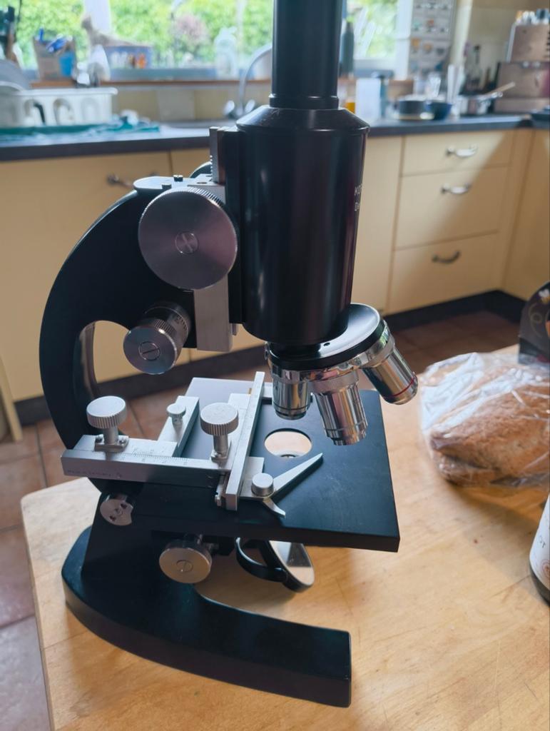Vintage Wetzlar Microscoop met Koffer en Accessoires, Audio, Tv en Foto, Optische apparatuur | Microscopen, Ophalen, Gebruikt