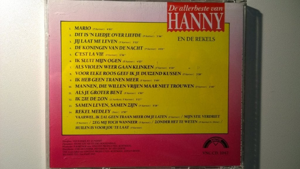 Hanny En De Rekels - De Allerbeste Van Hanny En De Rekels, Ophalen of Verzenden, Zo goed als nieuw, Pop