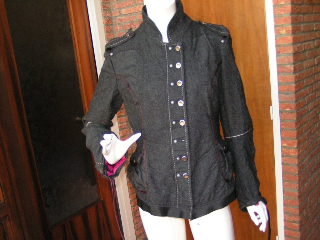 GIRBAUD wollen jasje,Mt 40(ITA46) als nieuw, Maat 38/40 (M), Overige kleuren, Tweedehands, Ophalen of Verzenden