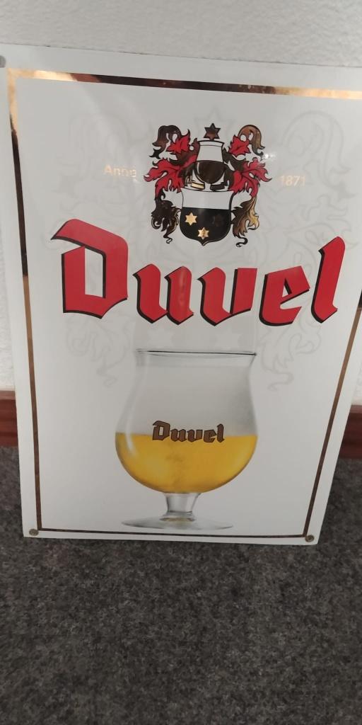 Emaille bord Duvel 2005, Ophalen of Verzenden, Gebruikt, Reclamebord, Plaat of Schild, Duvel