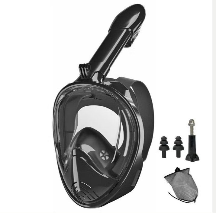 Full face duikmasker - breed panorama zicht en camera houder, Watersport en Boten, Ophalen of Verzenden, Nieuw, Snorkelmasker