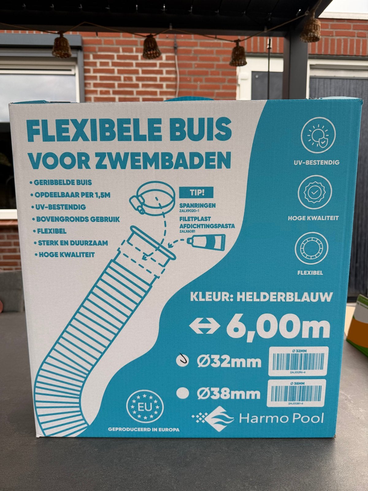 Flexibele zwembadslang 6m - UV-bestendig en duurzaam, Tuin en Terras, Zwembad-toebehoren, Nieuw, Overige typen, Ophalen