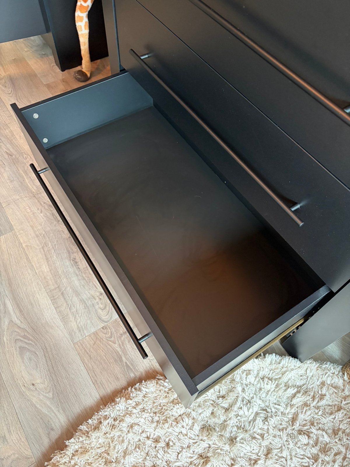 Zwarte Commode Europe Vittoria 3, Ophalen, 100 tot 150 cm, Zo goed als nieuw, Minder dan 100 cm