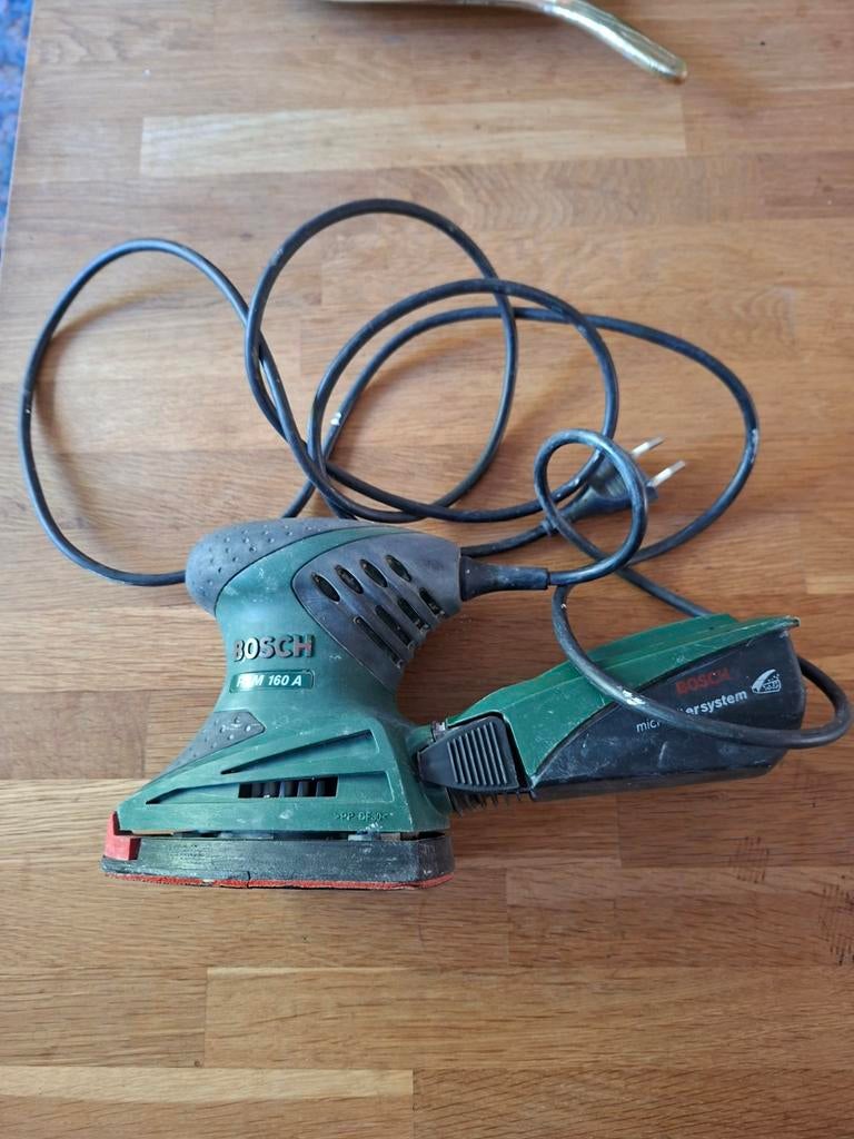 Bosch PSS 160 A vlakschuurmachine met microfiltersysteem, Doe-het-zelf en Verbouw, Gereedschap | Schuurmachines, Ophalen, Gebruikt