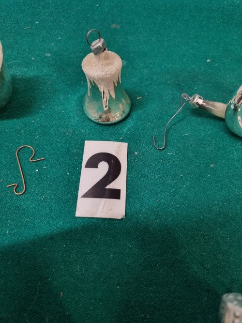 kerstboomhangers retro 7 stuks zilver glas , [a513], Ophalen of Verzenden, 'T Olde Gre-j, Info@toldegrej.nl, Endepoelstraat 20f Didam