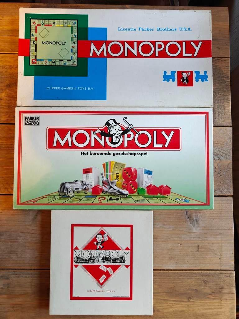 3 X Monopoly vintage., Ophalen of Verzenden, Parker., Parker., Parker.